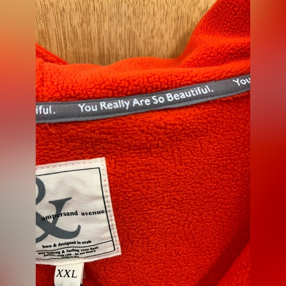 New Ampersand Avenue HalfZip Sweatshirt - Cozy Cutie in Cherry in Sz XXL - Picture 6 of 9